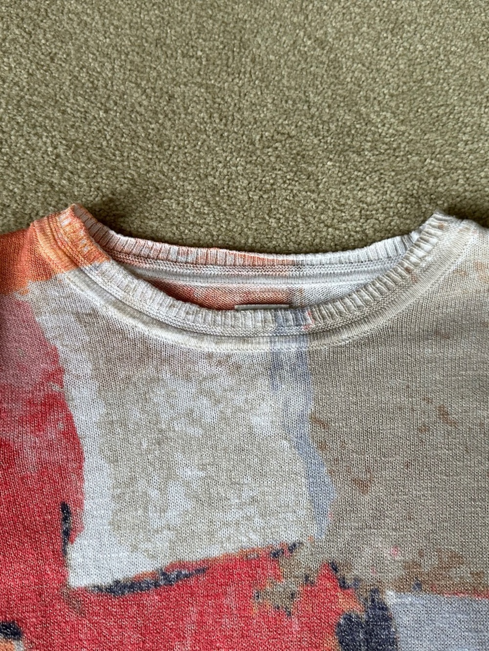 NIC & ZOE Printed Geo Sweater, XS, Puff Sleeve detail - Picture 5 of 15